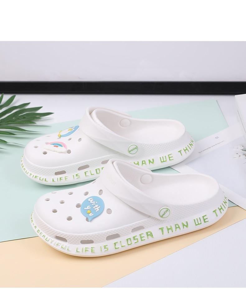 Stevvex white lightweight slip-on slippers with non-slip soles and quick-dry rubber finish on Tampa Home & Garden Store