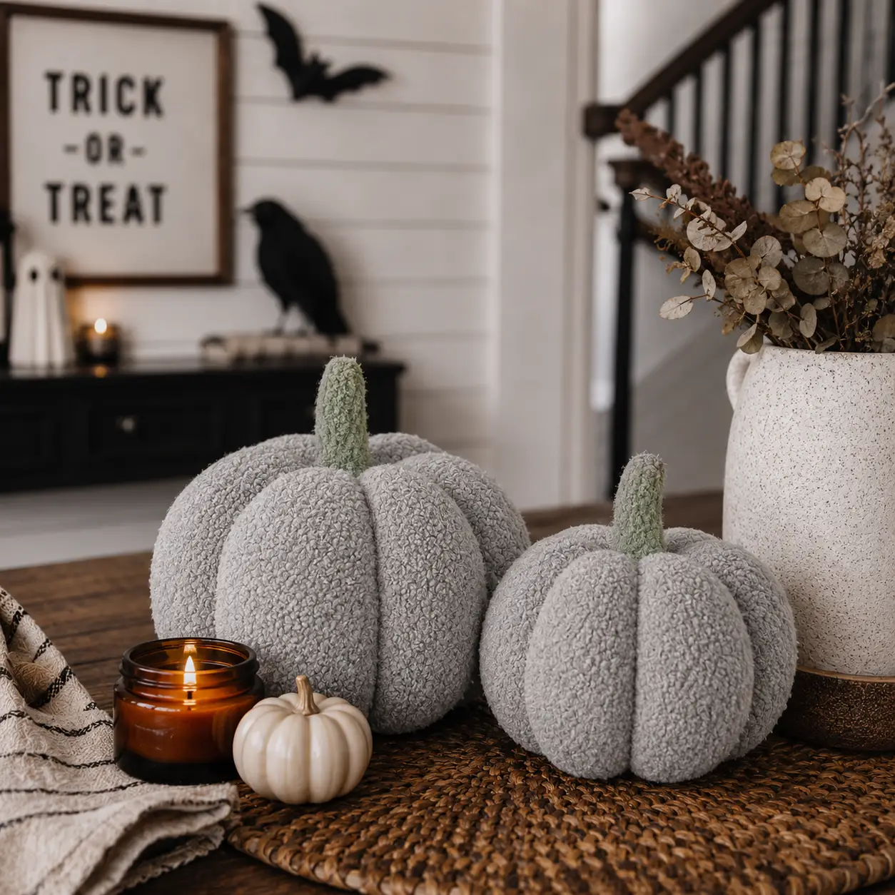 Blair Pumpkin Plush Decorative Pillow For Fall