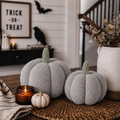 Blair Pumpkin Plush Decorative Pillow For Fall