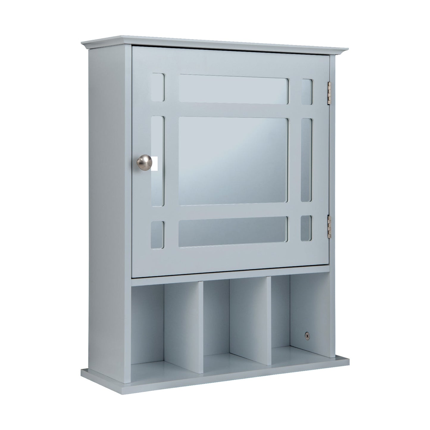 Mueble de baño con espejo y para montar en la pared - Marrón