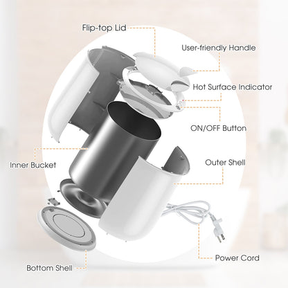 Calentador de toallas de baño 21L con apagado automático - Gris