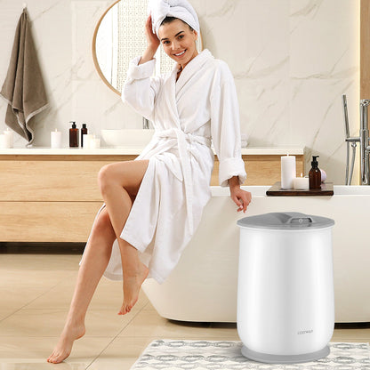 Calentador de toallas en cubo con apagado automático para baño - Gris