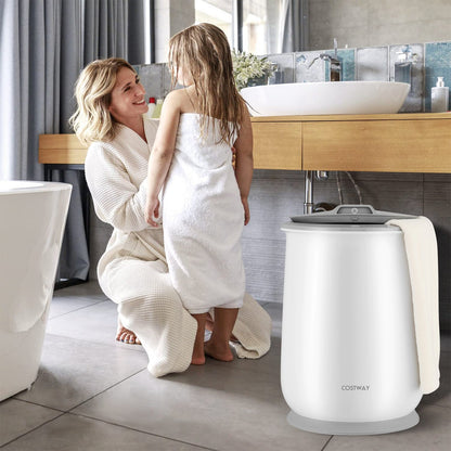 Calentador de toallas en cubo con apagado automático para baño - Gris