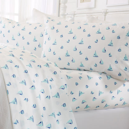 Lightweight Coastal Printed Sheet Set and Covers
