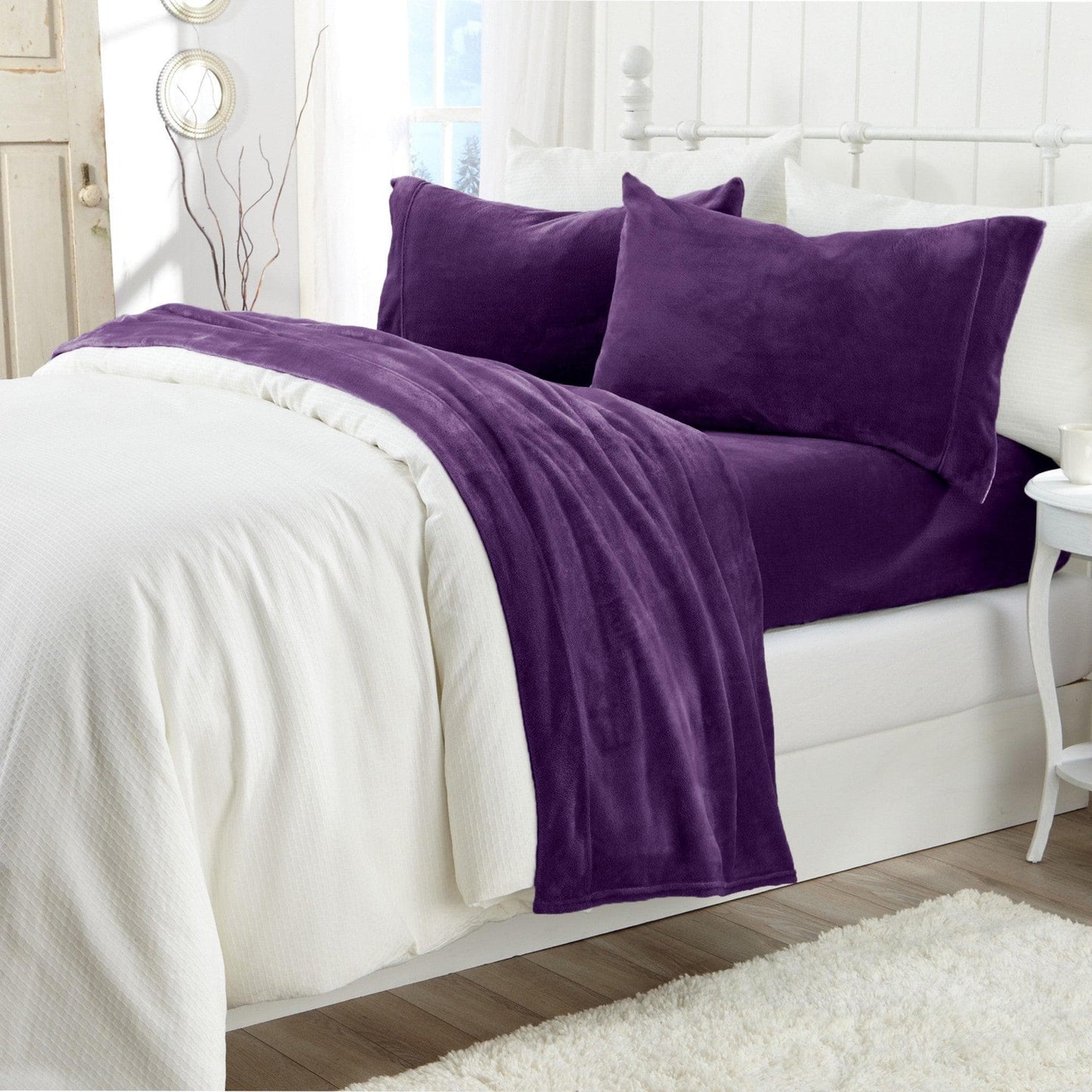 Jewel Tone Velvet Plush Sheets and Winter Prints