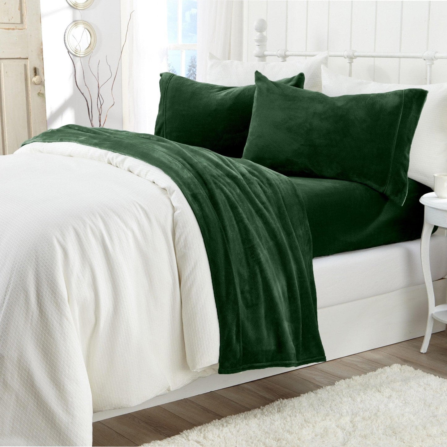 Jewel Tone Velvet Plush Sheets and Winter Prints