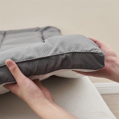 2 Inch Thick Mattress Topper by Great Bay Home gray quilted pad Restful Sleep Collection on Tampa Home & Garden Store