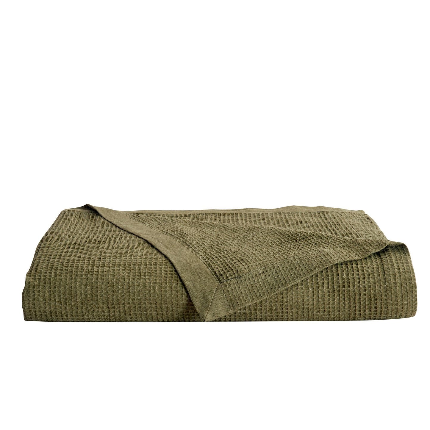 Small Waffle Cotton Blanket and Throw in Hazel