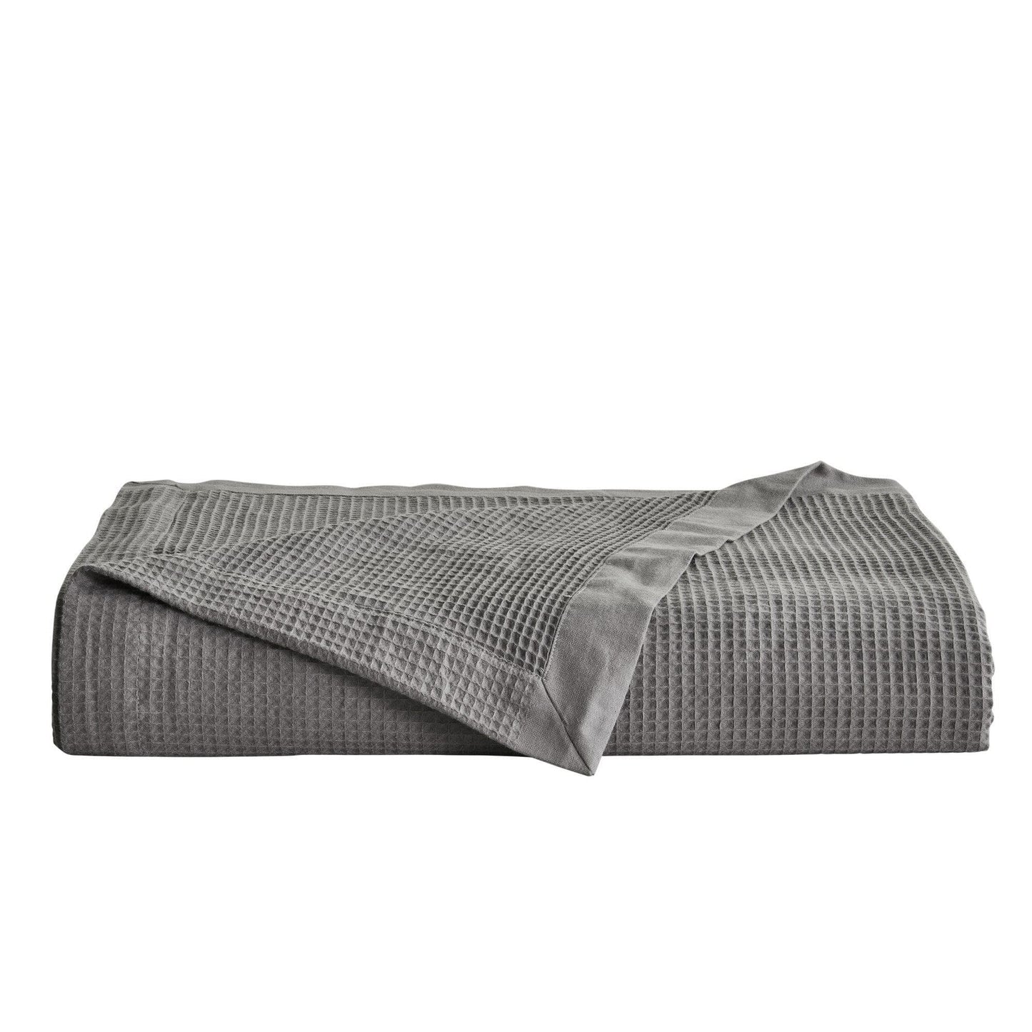 Small Waffle Cotton Blanket and Throw in Hazel