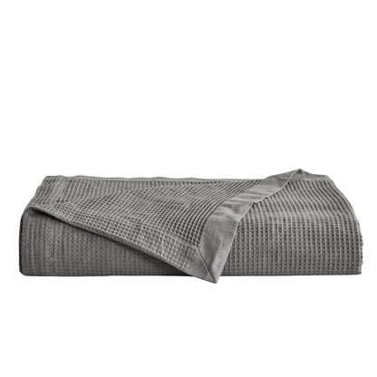 Small Waffle Cotton Blanket and Throw in Hazel