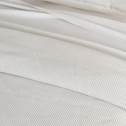 Small Waffle Cotton Blanket and Throw in Hazel