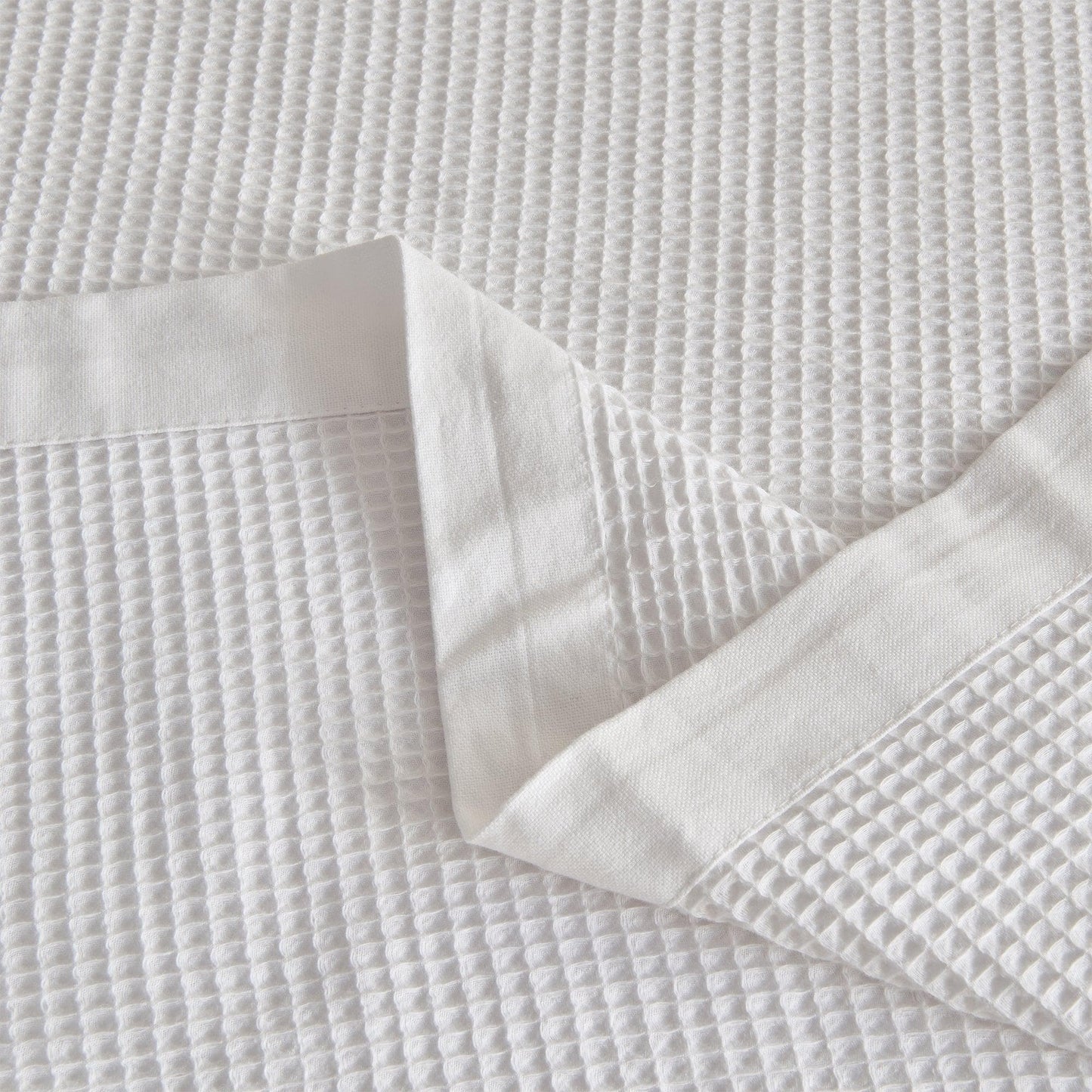 Small Waffle Cotton Blanket and Throw in Hazel