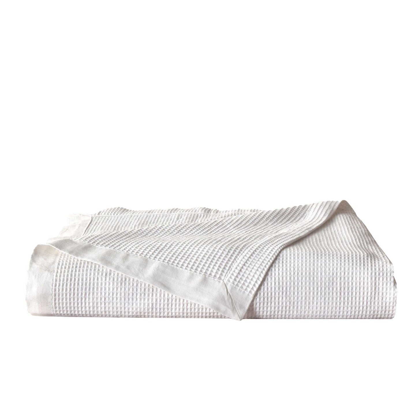 Small Waffle Cotton Blanket and Throw in Hazel
