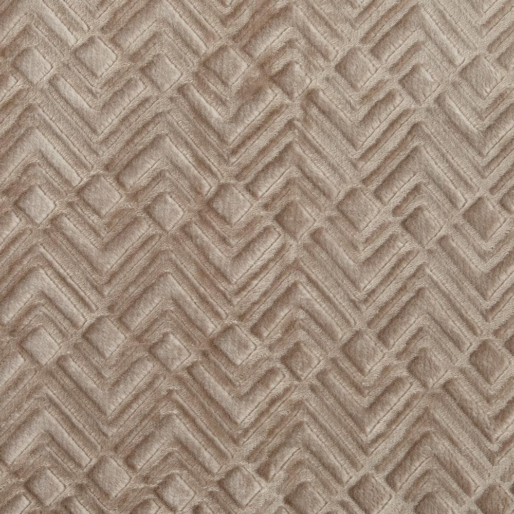 Velvet Plush Sherpa Luxury Bed Blanket Great Bay Home taupe with geometric chevron texture on Tampa Home & Garden Store