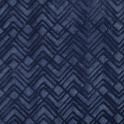 Velvet Plush Sherpa Bed Blanket Cielo navy blue geometric pattern by Great Bay Home on Tampa Home & Garden Store
