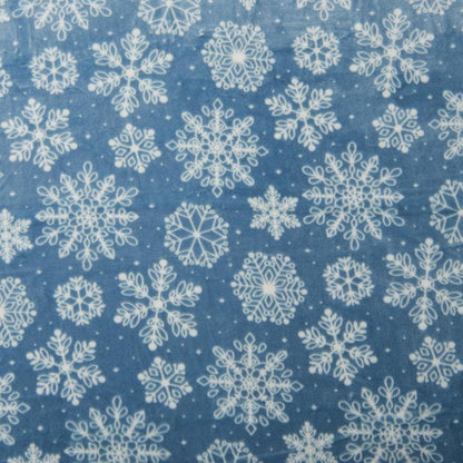 Velvet Plush Sherpa Bed Blanket Cielo blue snowflake pattern Great Bay Home on Tampa Home & Garden Store