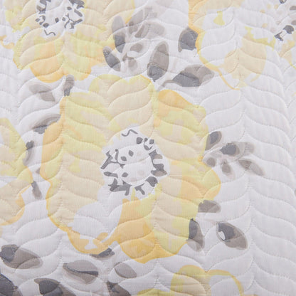 Helene Collection Floral Quilt Set with Shams