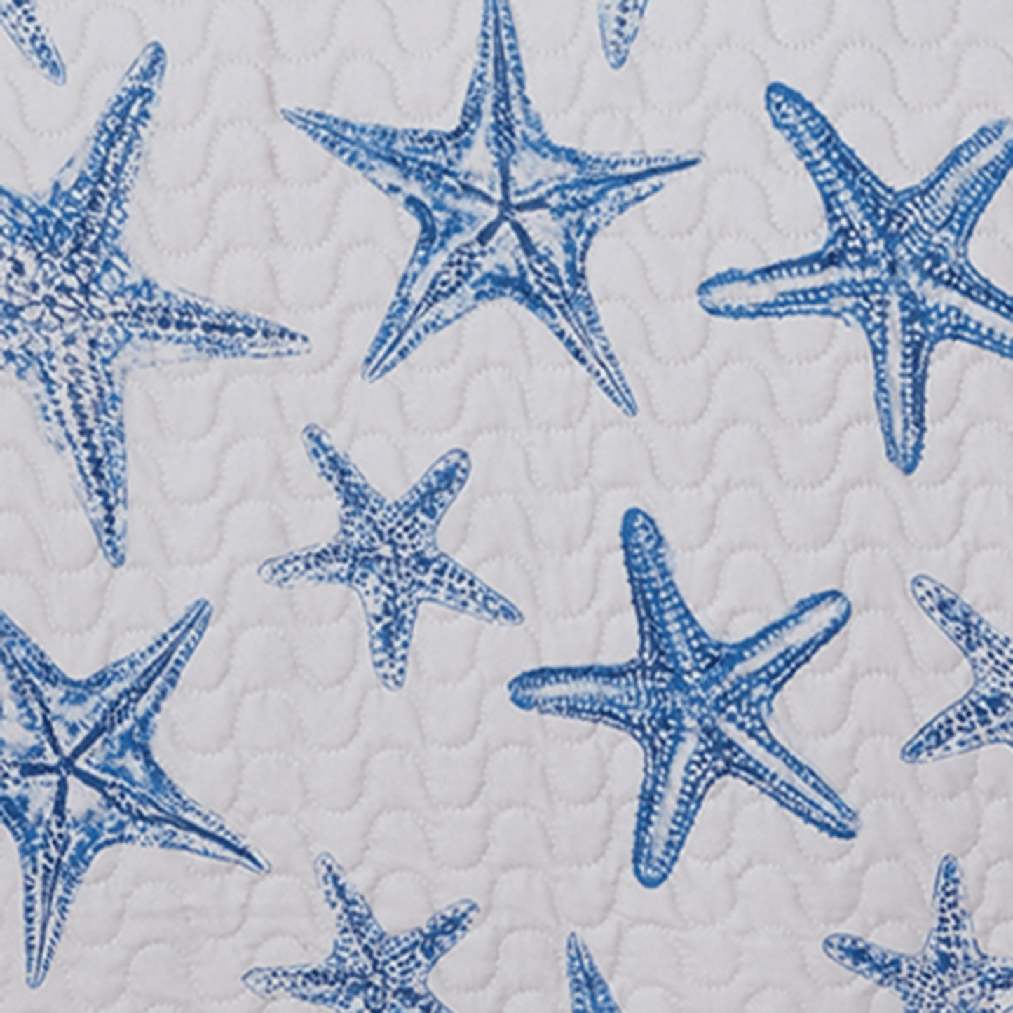 Blue Seashell Coastal Microfiber Quilt Set
