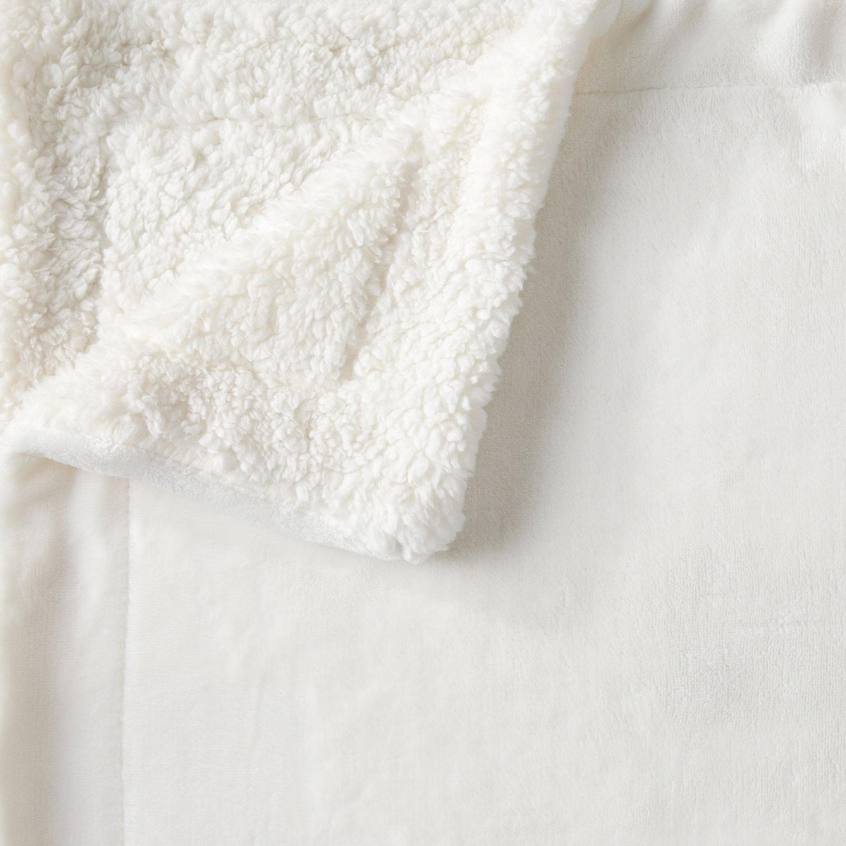 Velvet Plush Sherpa Luxury Bed Blanket Kinsley Collection ivory by Great Bay Home on Tampa Home & Garden Store