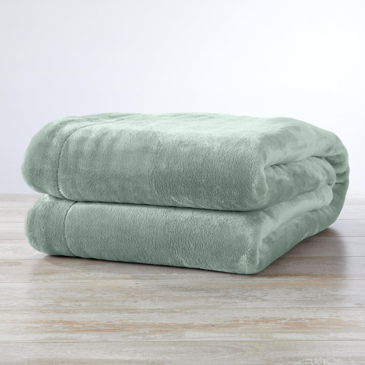Velvet Plush Sherpa Luxury Bed Blanket Kinsley Collection by Great Bay Home in mint green on Tampa Home & Garden Store