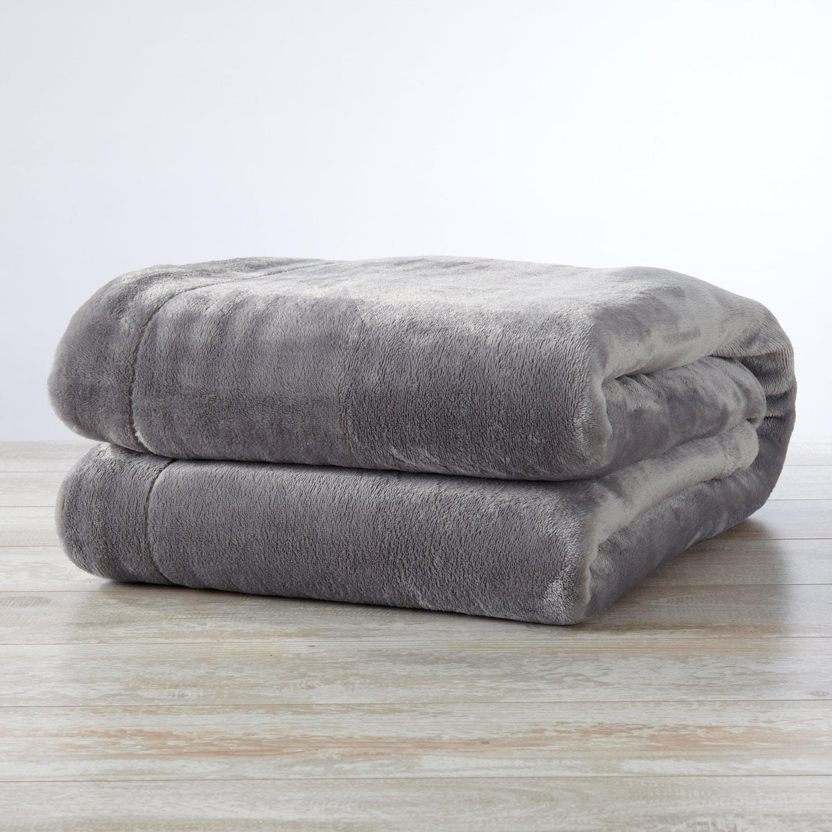 Velvet Plush Sherpa Luxury Bed Blanket Kinsley by Great Bay Home gray plush blanket (2) on Tampa Home & Garden Store