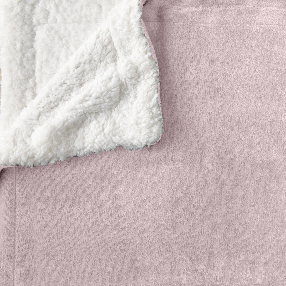 Velvet Plush Sherpa Luxury Bed Blanket white sherpa and blush pink velvet by Great Bay Home on Tampa Home & Garden Store