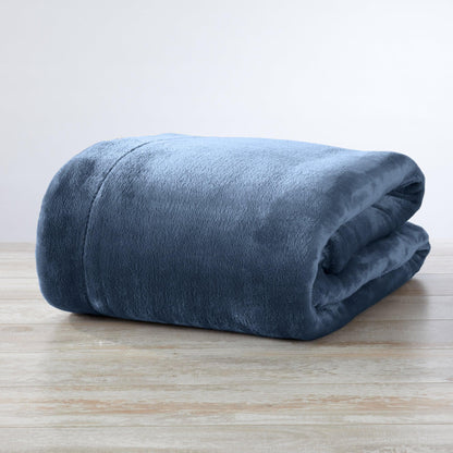Velvet Plush Sherpa Luxury Bed Blanket Kinsley Collection blue by Great Bay Home on Tampa Home & Garden Store