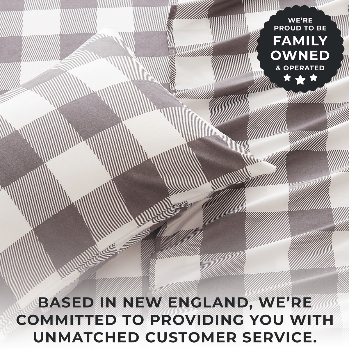Printed Sheet Set Baylor Collection by Great Bay Home in brown and cream plaid bed sheets on Tampa Home & Garden Store