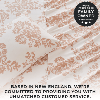 Printed Sheet Set Baylor Collection bed sheets by Great Bay Home in pink floral pattern on Tampa Home & Garden Store