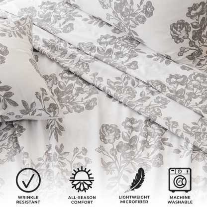 Printed Baylor Sheet Set floral print sheets Great Bay Home on Tampa Home & Garden Store on Tampa Home & Garden Store