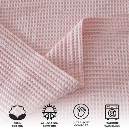 Organic Cotton And Waffle Weave Throw Blanket