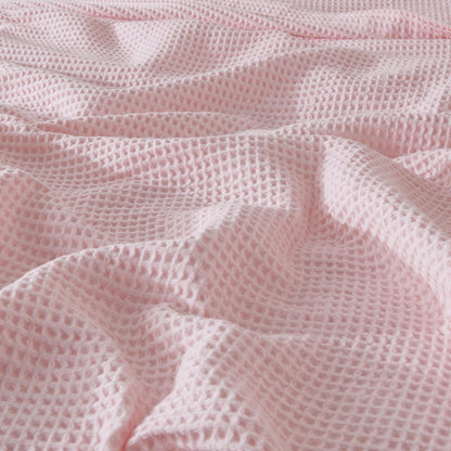 Organic Cotton And Waffle Weave Throw Blanket