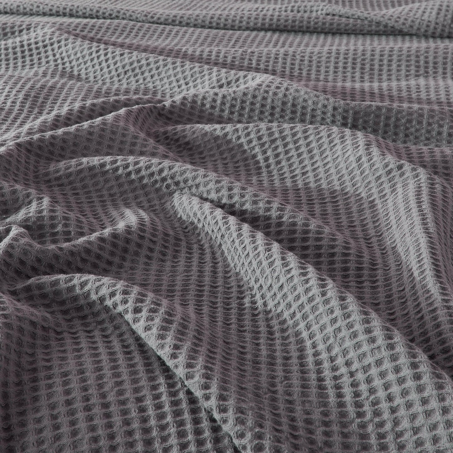 Organic Cotton And Waffle Weave Throw Blanket