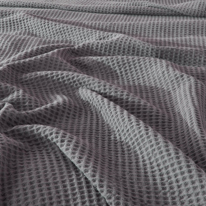 Organic Cotton And Waffle Weave Throw Blanket