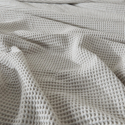 Organic Cotton And Waffle Weave Throw Blanket
