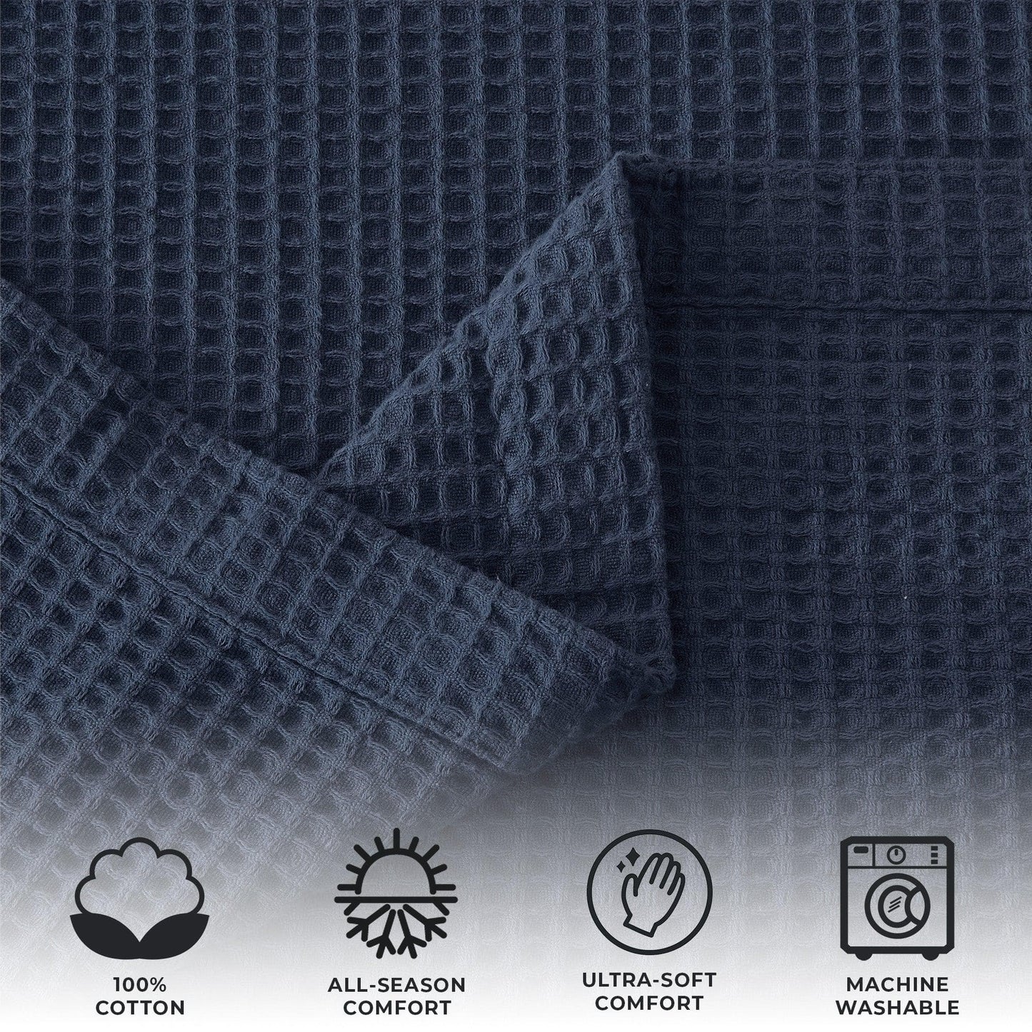 Organic Cotton And Waffle Weave Throw Blanket