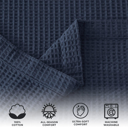Organic Cotton And Waffle Weave Throw Blanket