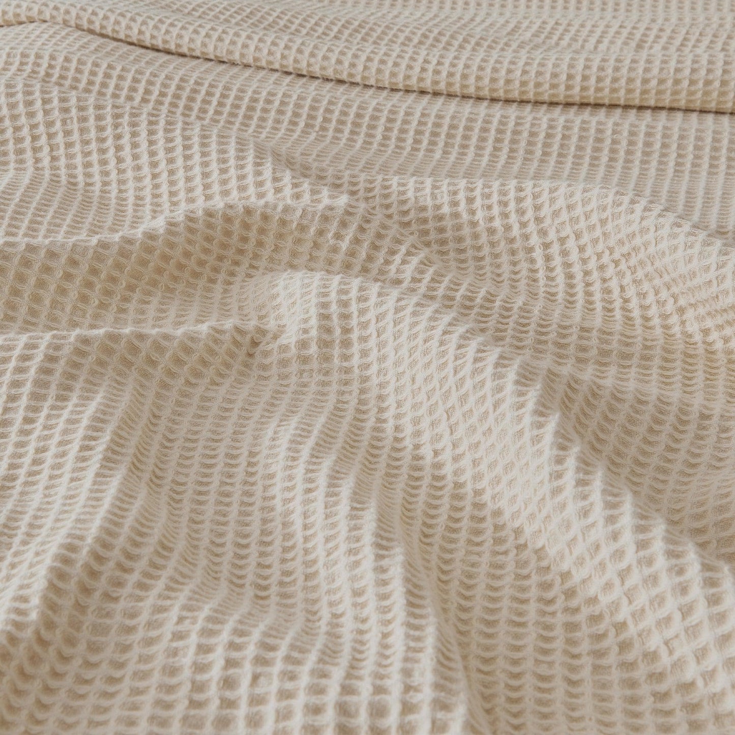 Organic Cotton And Waffle Weave Throw Blanket