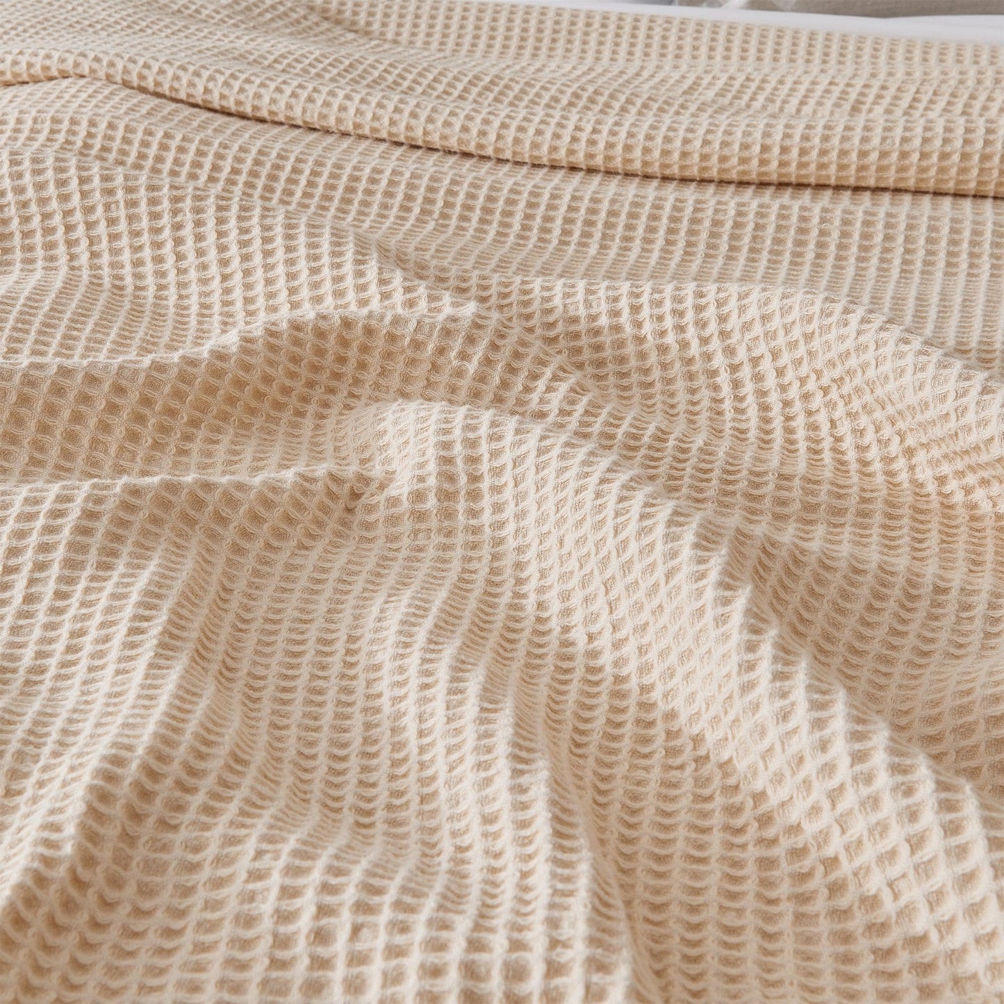 Organic Cotton And Waffle Weave Throw Blanket