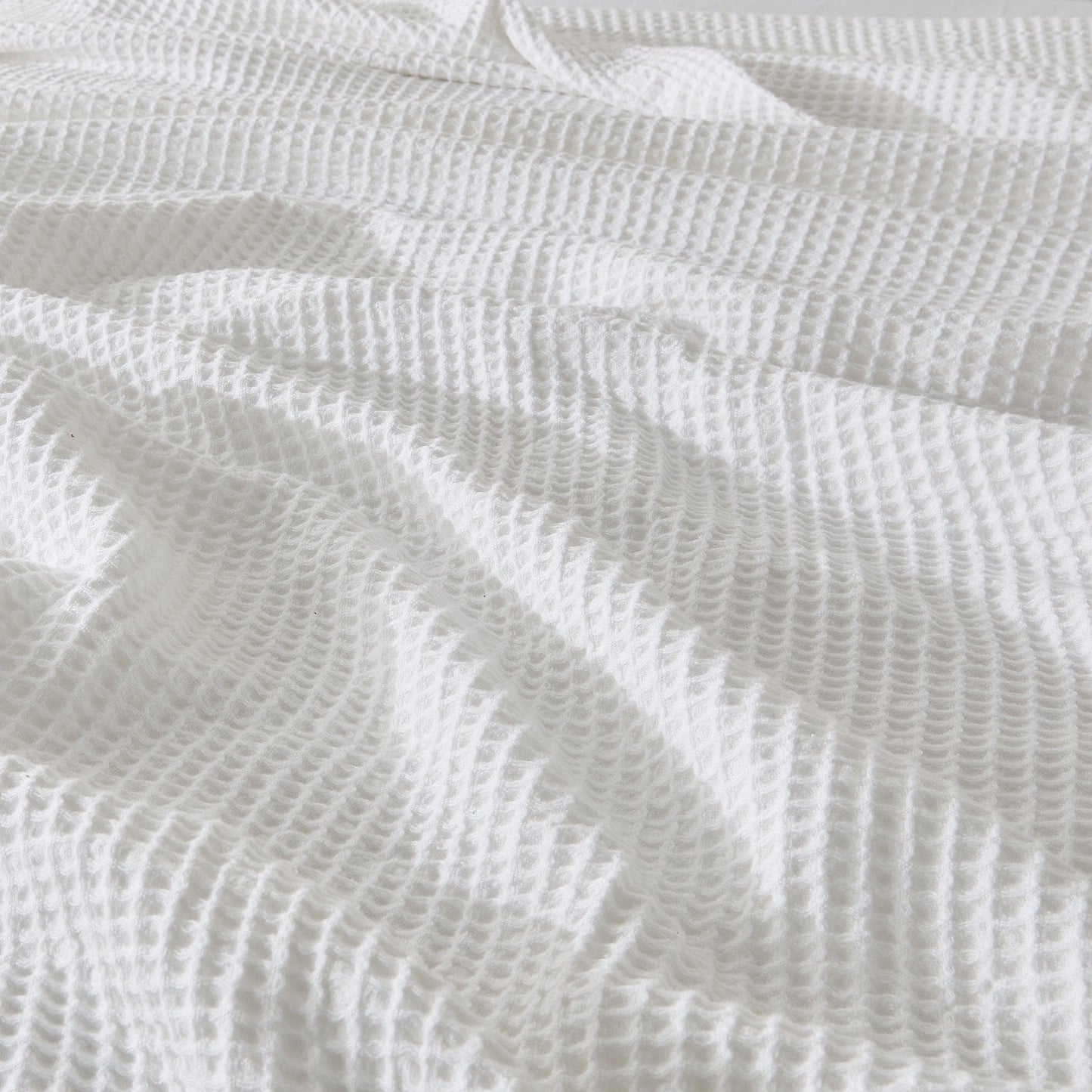 Organic Cotton And Waffle Weave Throw Blanket