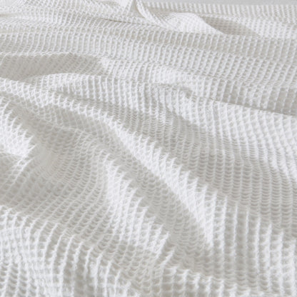 Organic Cotton And Waffle Weave Throw Blanket