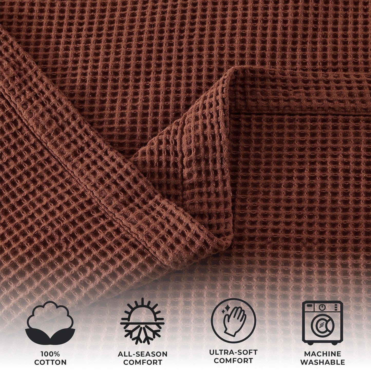 Organic Cotton And Waffle Weave Throw Blanket