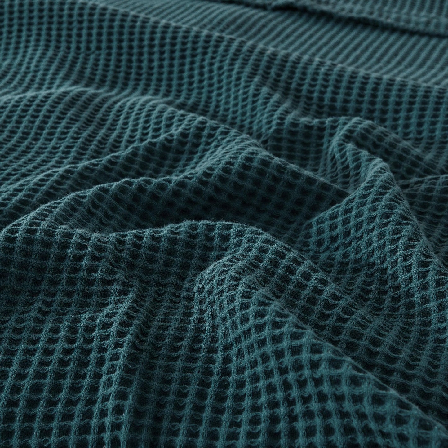 Organic Cotton And Waffle Weave Throw Blanket