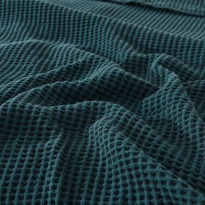 Organic Cotton And Waffle Weave Throw Blanket