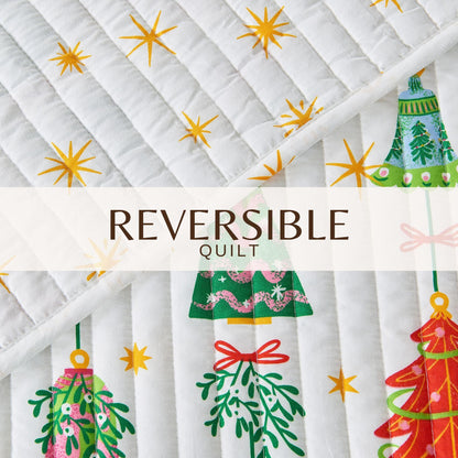 Vibrant Holiday Quilt Set and Festive Comfort
