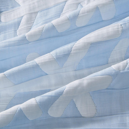 Matelassé Snowflake Quilt Set by Great Bay Home, light blue quilt with snowflake motif on Tampa Home & Garden Store