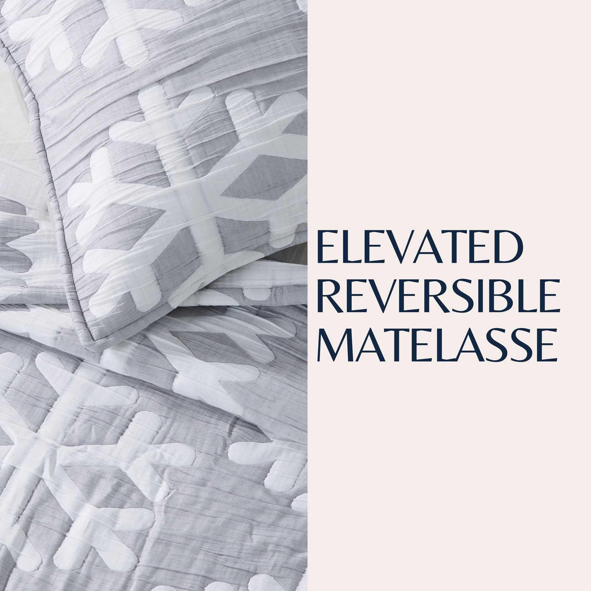 Matelassé Snowflake Quilt Set - Nino Collection gray and white quilt by Great Bay Home on Tampa Home & Garden Store