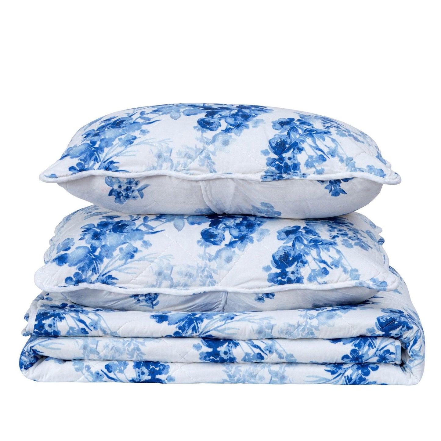 Watercolor Leaves Quilt Set and Cotton Blend