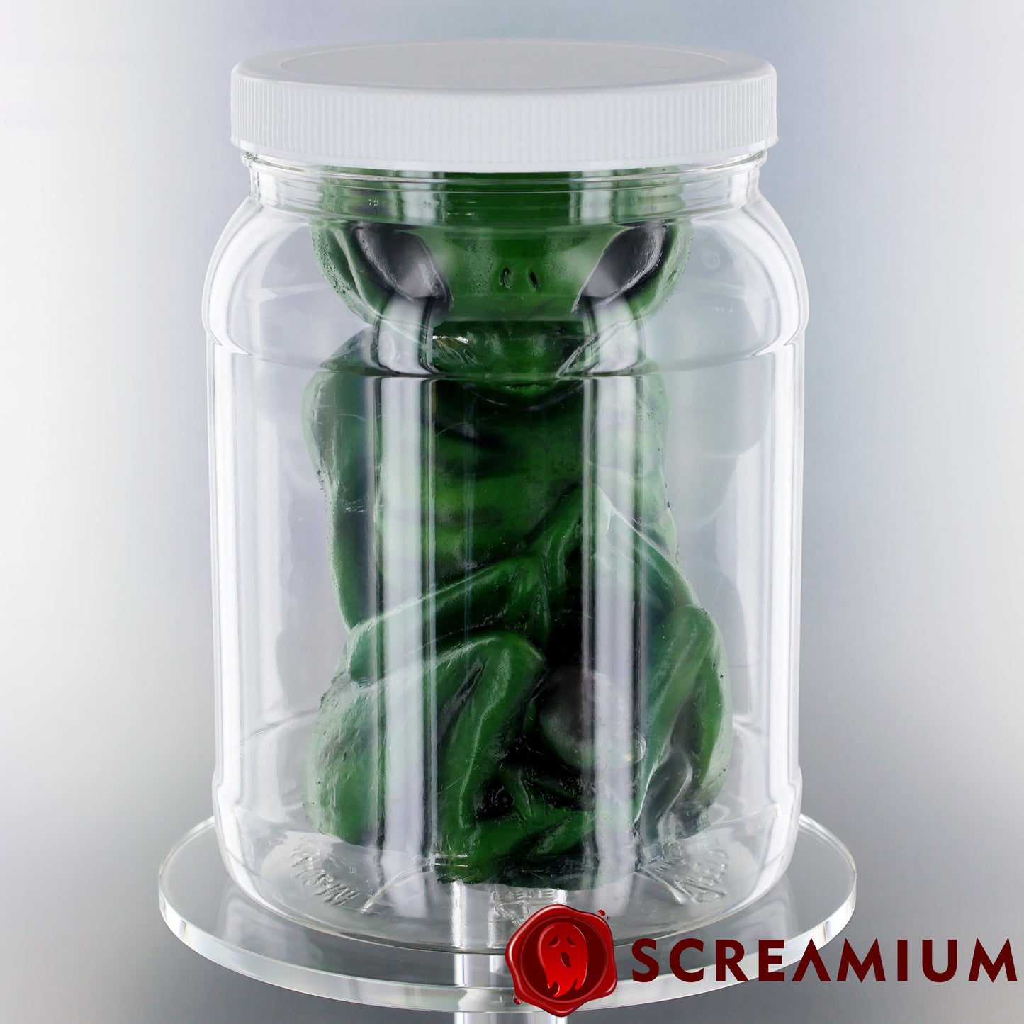 Green Alien Monster Embryo in Formaldehyde Jar Prop