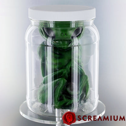 Green Alien Monster Embryo in Formaldehyde Jar Prop
